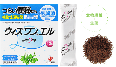 植物性便秘薬 ウィズワンエル 食物繊維+生薬