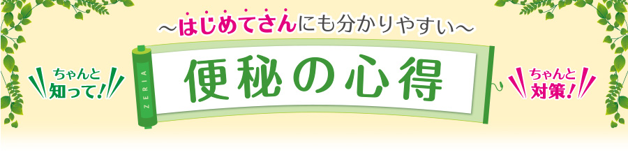 はじめてさんにもわかりやすい　便秘の心得