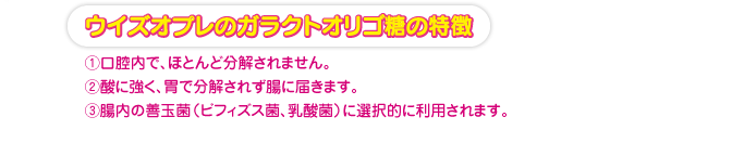 ウィズオプレのガラクトオリゴ糖の特徴