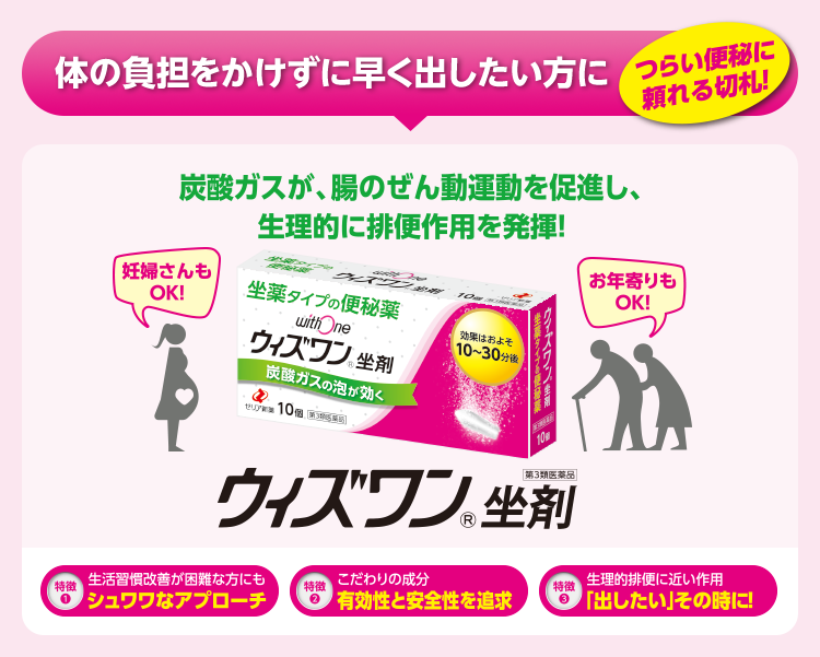 体の負担をかけずに早く出したい方に つらい便秘に頼れる切札！