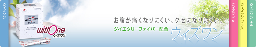 お腹が痛くなりにくい。　クセになりにくい。　ダイエタリーファイバー配合　ウィズワン